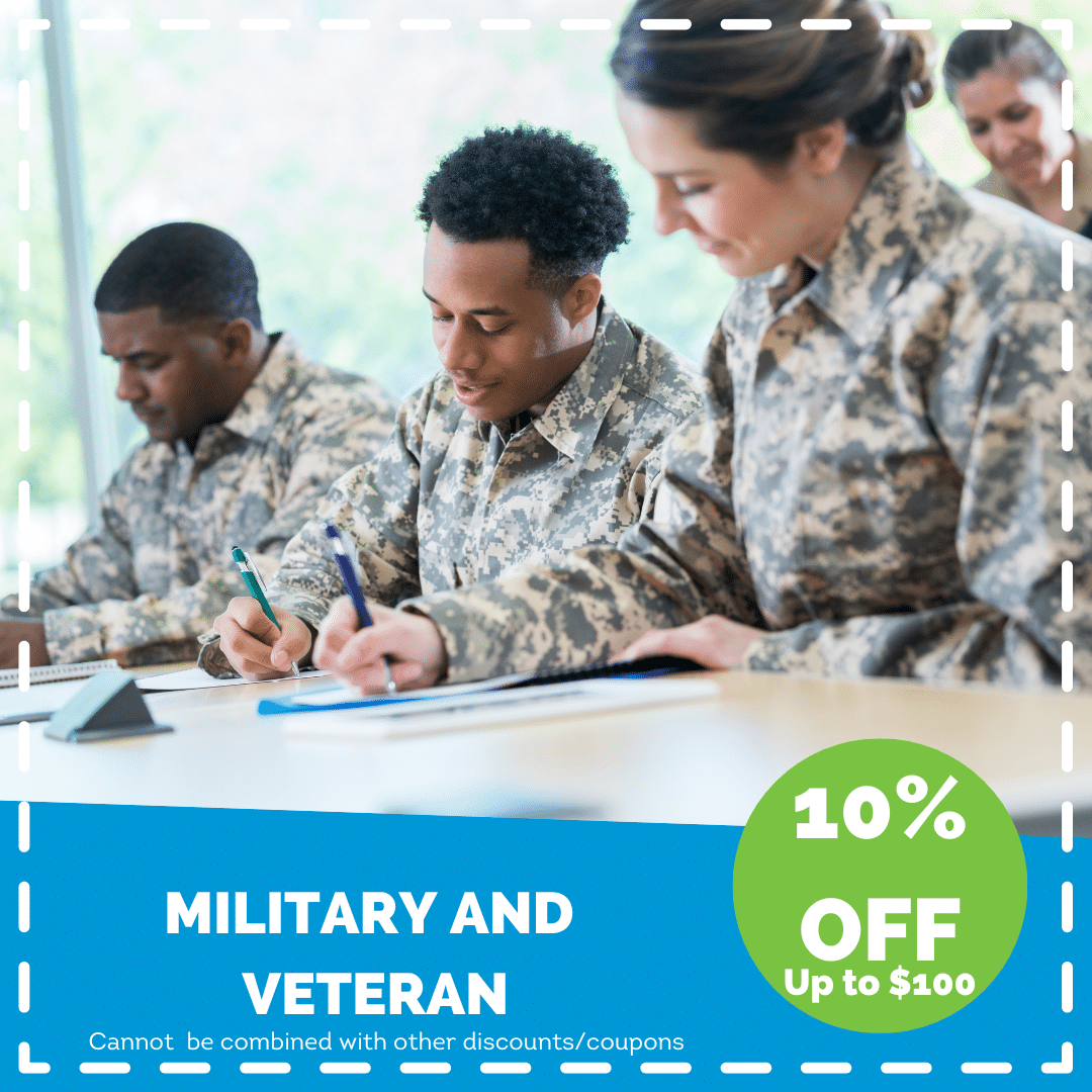 10% off for military and veteran
